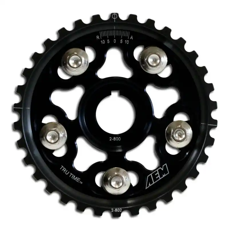 AEM 90-91 Acura Interga RS LS GS & GSR/ 99-00 Honda Civic Si Black Tru-Time Cam Gear (AEM23-802BK)
