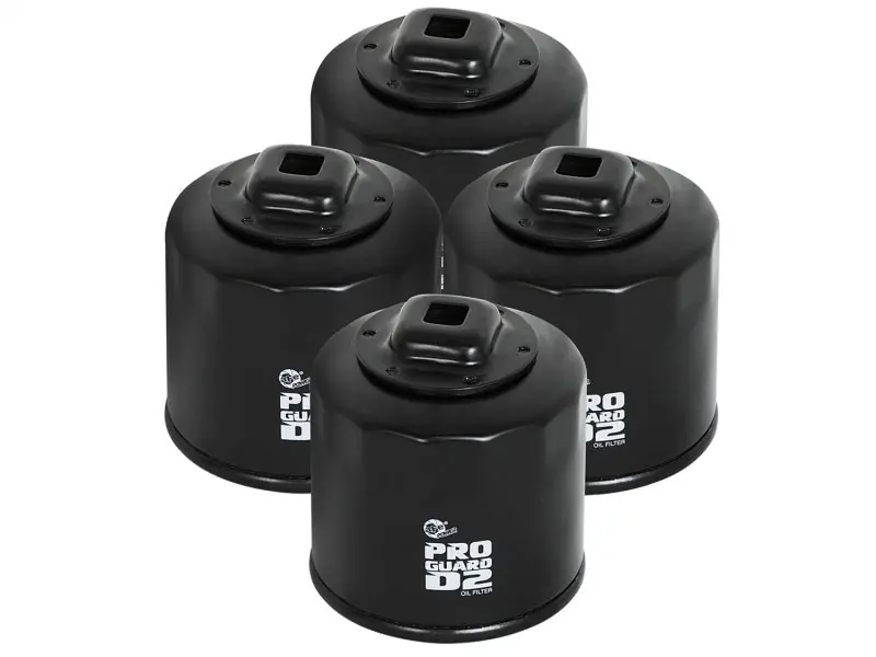 aFe Pro GUARD D2 Oil Filter 02-17 Nissan Cars L4/ 04-17 Subaru Cars H4 (4 Pack) (AFE44-LF017-MB)