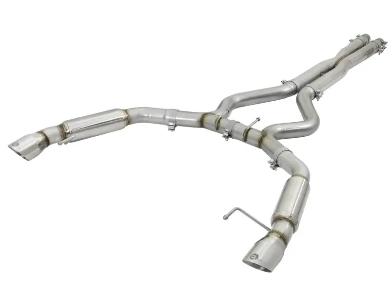 aFe MACHForce XP 3in Aggressive Toned Cat-Back Exhausts w/ Polished Tips 15-17 Ford Mustang V6/V8 (AFE49-33088-P)