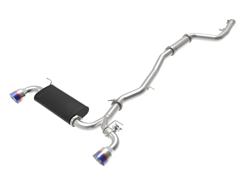 aFe POWER Takeda 2020 Toyota Supra L6-3.0L (t) 3in-2.5in 304 SS CB Exhaust Blue Flame Tips (AFE49-36043-L)