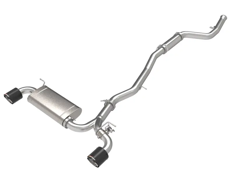 aFe POWER Takeda 2021 Toyota Supra 2.0L (t) 2.5in-3in 304 SS CB Exhaust w/ Carbon Tips (AFE49-36050-C)