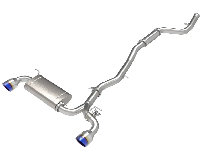 aFe POWER Takeda 2021 Toyota Supra 2.0L (t) 2.5in-3in 304 SS CB Exhaust w/ Blue Tips (AFE49-36050-L)