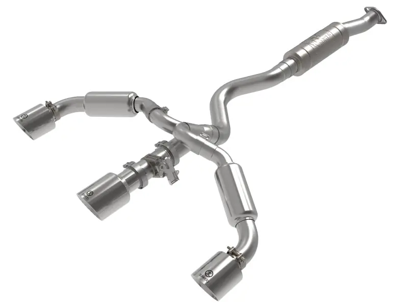aFe 23-24 Toyota GR Corolla L3 1.6L (t) Gemini XV 3in to 2-1/2in Cat Back Exhaust w/ Polished Tips (AFE49-36070-P)