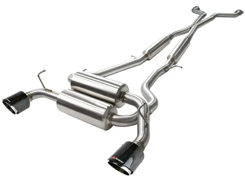 aFe Takeda 2-1/2in 304SS Cat-Back Exhaust Infiniti G37 08-13/Q60 14-15 V6-3.7 w/ Carbon Fiber Tips (AFE49-36103-C)