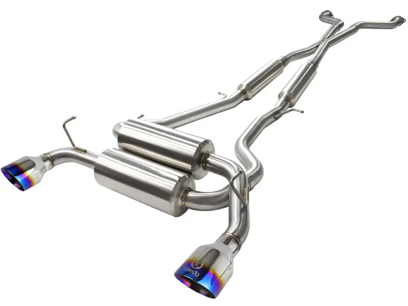 aFe Takeda 2-1/2in 304SS Cat-Back Exhaust Infiniti G37 08-13/Q60 14-15 V6-3.7 w/ Blue Flame Tips (AFE49-36103-L)