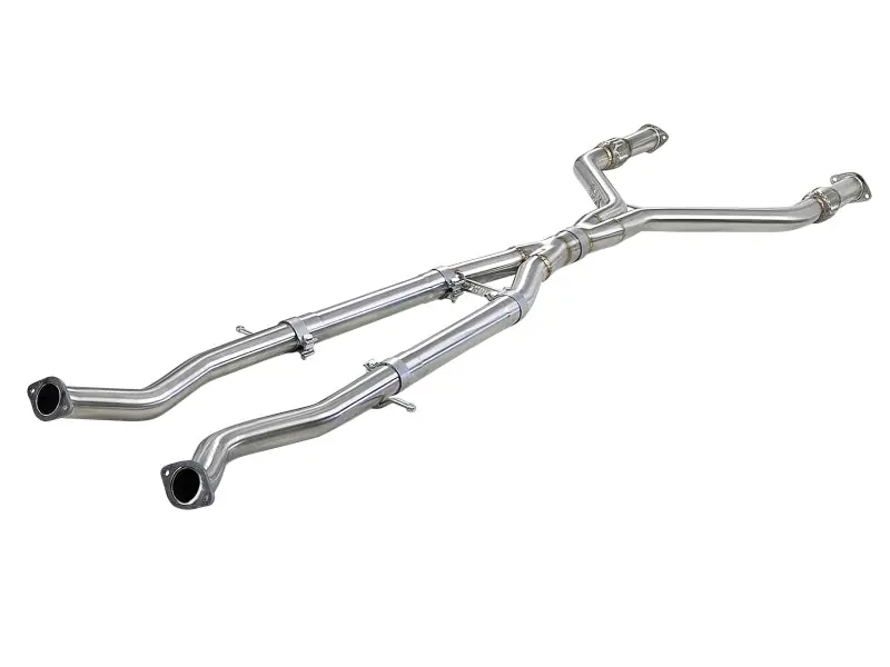 aFe Takeda 2.5in to 3in 304 SS Y-Pipe Exhaust System 16-18 Infiniti Q50/Q60 V6-3.0L (tt) (AFE49-36131)