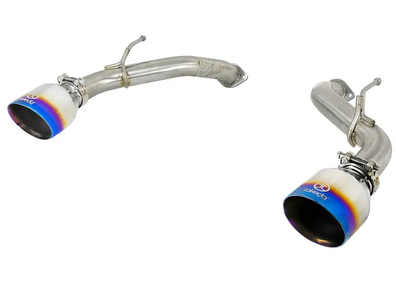 aFe POWER Takeda 2.5in 304 SS Axle-Back Exhaust w/ Blue Flame Tips 17-19 Infiniti Q60 V6-3.0L (tt) (AFE49-36133NM-L)