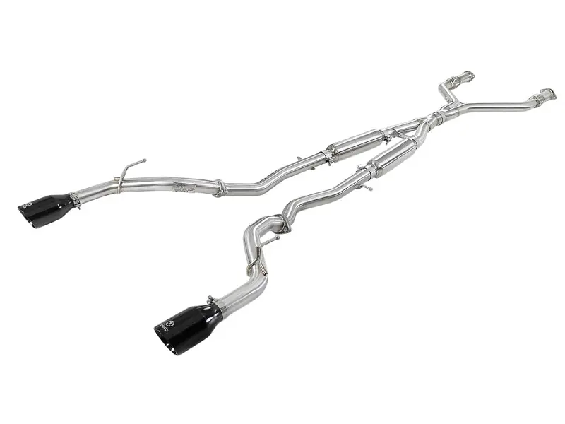 aFe POWER Takeda 2.5in 304 SS CB Exhaust w/ Black Tips 17-19 Infiniti Q60 V6-3.0L (tt) (AFE49-36134NM-B)