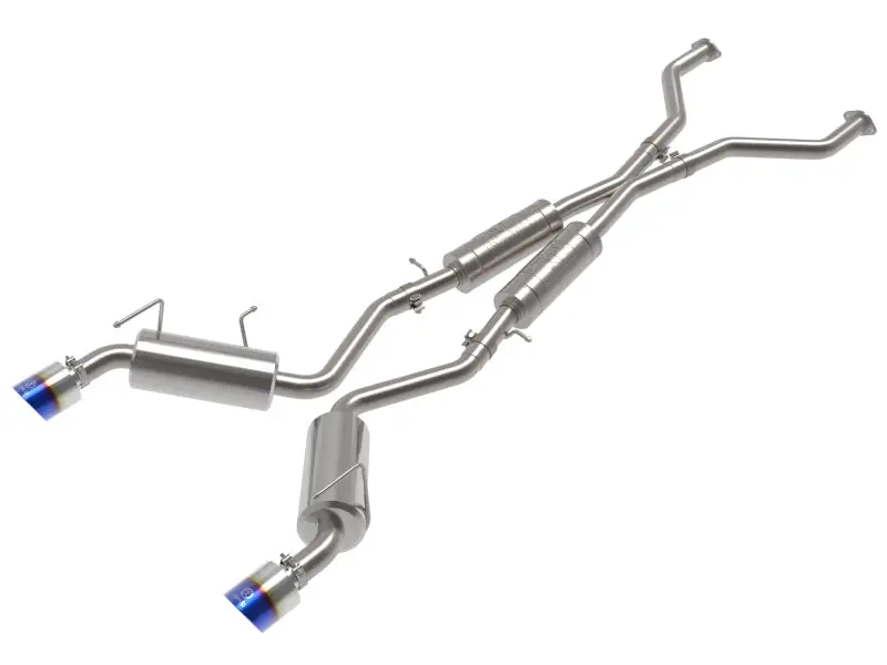 aFe Takeda 09-20 Nissan 370z 2-1/2 IN 304 Stainless Steel Cat-Back Exhaust System w/ Blue Flame Tip (AFE49-36139-L)