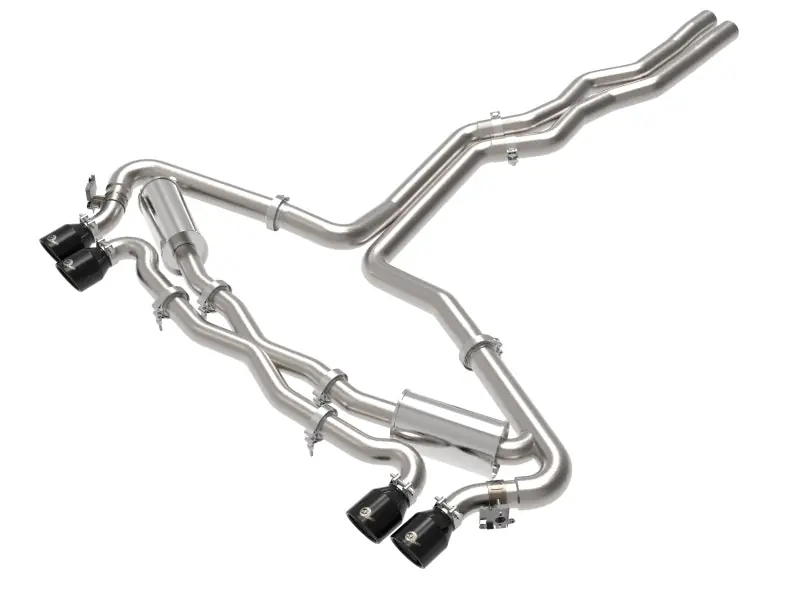 aFe 20-22 Audi RS6 Avant V8 4L (tt) MACH Force-Xp 3in to 2.5in 304 SS Cat-Back Exhaust w/ Black Tip (AFE49-36448-B)