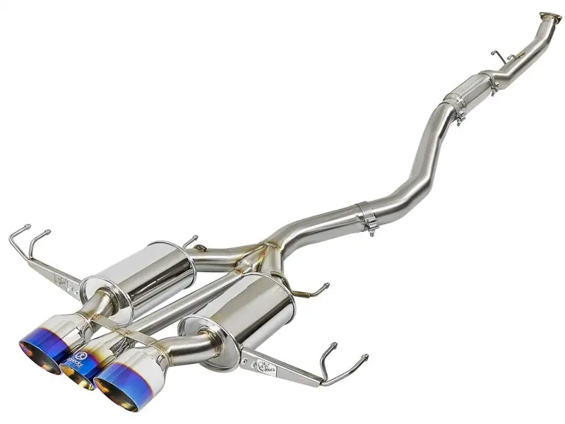 aFe Takeda 3in 304 SS Cat-Back Exhaust w/ Blue Flame Tips 2017+ Honda Civic Type R I4 2.0L (t) (AFE49-36616-L)
