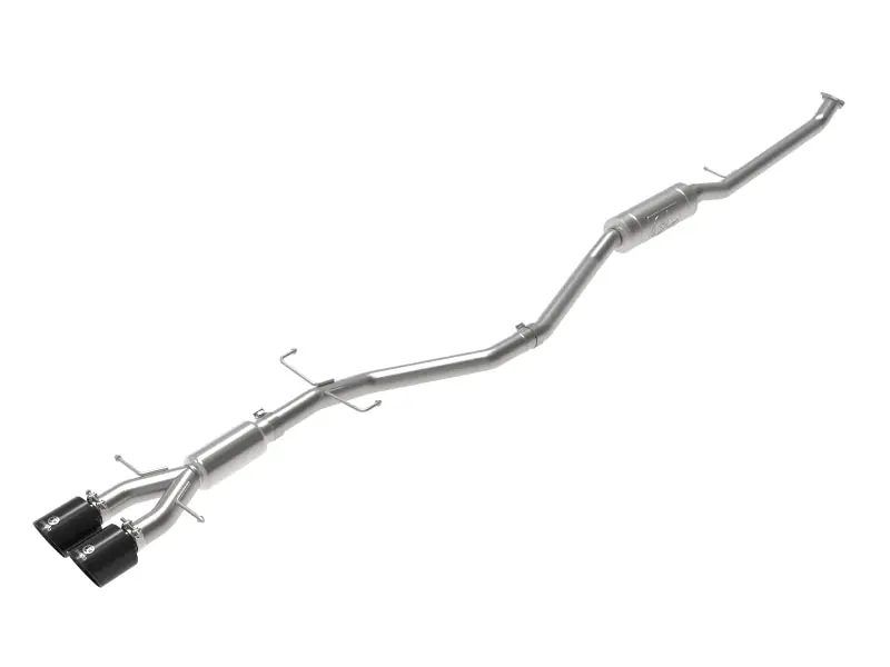 aFe Takeda 2.5in 304SS Cat-Back Exhaust System w/ Black Tips 17-20 Honda Civic Si Sedan I4 1.5L (AFE49-36619-B)