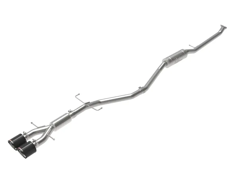 aFe Takeda 2.5in 304SS Cat-Back Exhaust System w/ Carbon Tips 17-20 Honda Civic Si Sedan I4 1.5L (AFE49-36619-C)