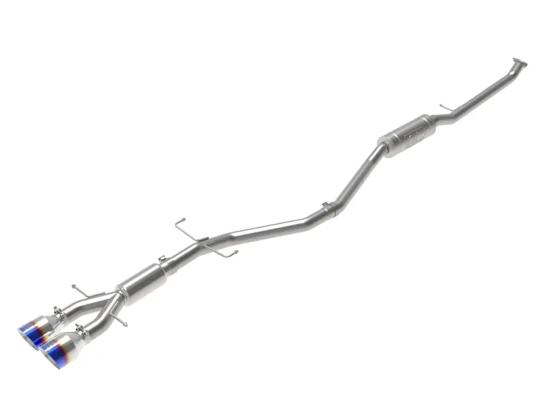 aFe Takeda 2.5in 304 SS Cat-Back Exhaust System w/ Blue Tips 17-20 Honda Civic Si Sedan I4 1.5L (AFE49-36619-L)