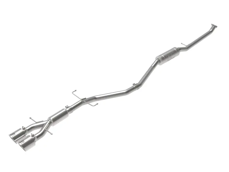 aFe Takeda 2.5in 304SS Cat-Back Exhaust System w/ Polished Tips 17-20 Honda Civic Si Sedan I4 1.5L (AFE49-36619-P)