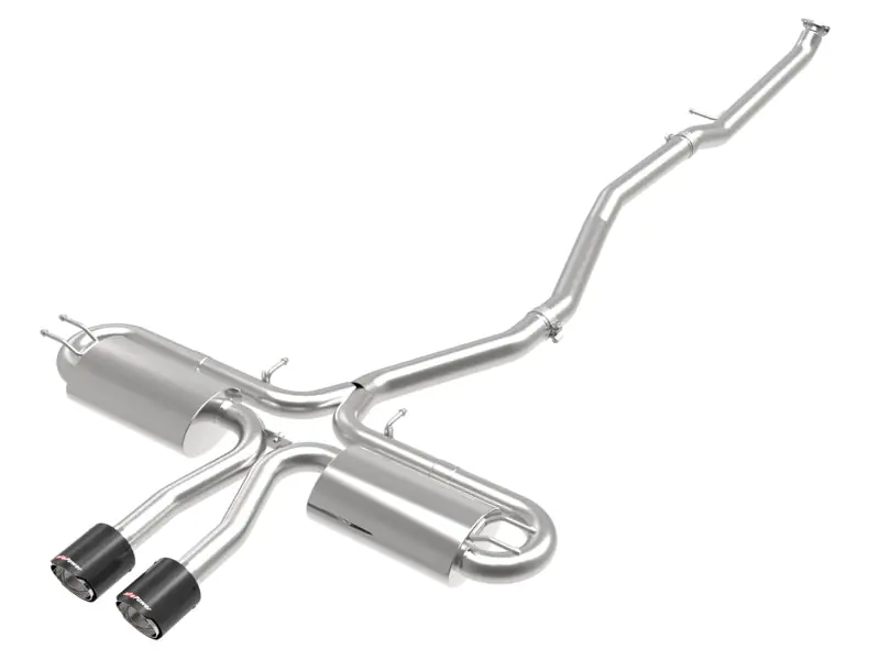 aFe Takeda 3in 304 SS Cat-Back Exhaust System w/ Carbon Tips 2017+ Honda Civic Si (4dr) I4 1.5L (t) (AFE49-36621-1C)