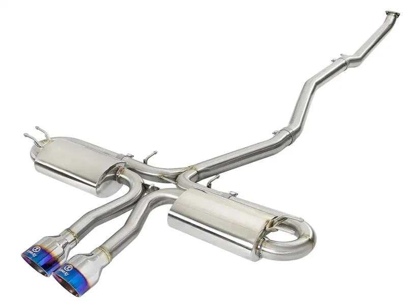 aFe Takeda 3in 304 SS Cat-Back Exhaust System w/ Blue Tips 2017+ Honda Civic Si 4Dr I4 1.5L (t) (AFE49-36621-L)