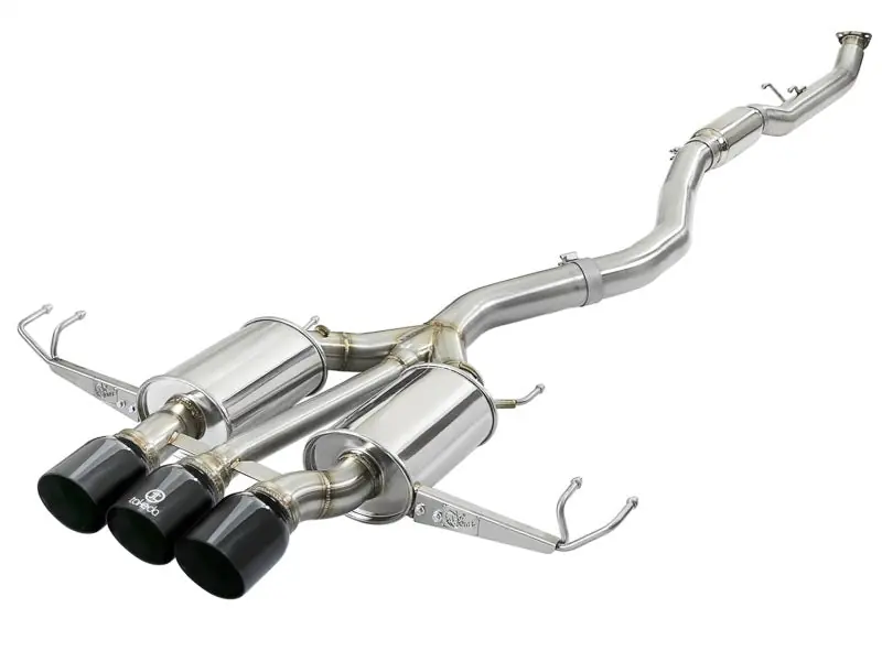 aFe Takeda 3in 304 SS Cat-Back Exhaust w/ Tri-Black Tips 17-18 Honda Civic Type R L4 2.0L (t) (AFE49-36623-B)