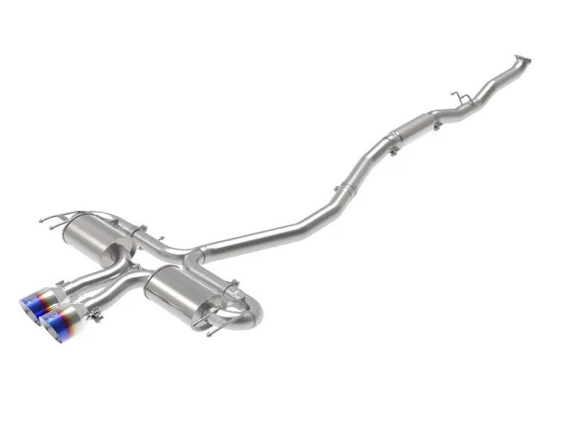 aFe Takeda 3in 304 SS Cat-Back Exhaust System w/Blue Flame Tips 17-20 Honda Civic Sport L4-1.5L (t) (AFE49-36624-L)