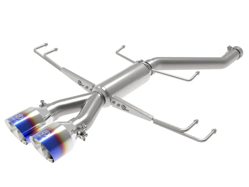 aFe Takeda 2.5in 304SS Axle-Back Exhaust System 17-19 Honda Civic Type R L4-2.0L (t) - BL Flame Tip (AFE49-36626-L)