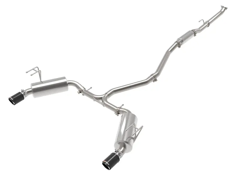 aFe Takeda 2.5in 304 SS Cat-Back Exhaust System w/CF Tips 2022+ Honda Civic L4-1.5L (t) (AFE49-36628-C)