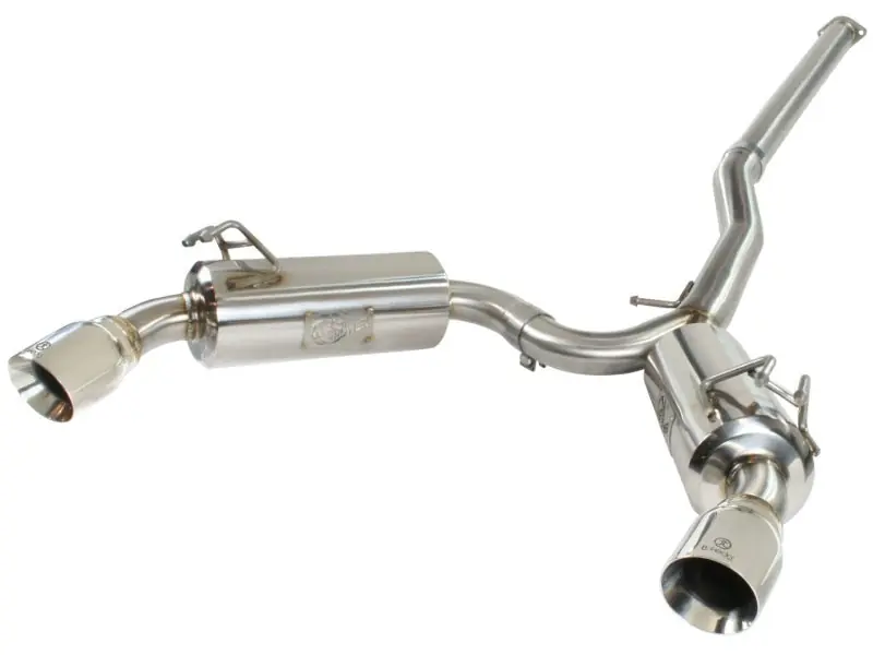 aFe Takeda Exhaust 304SS Dual Cat-Back w/ Polished Tips 08-13 Mitsubishi Lancer Evo X L4 2.0L Turbo (AFE49-36701)