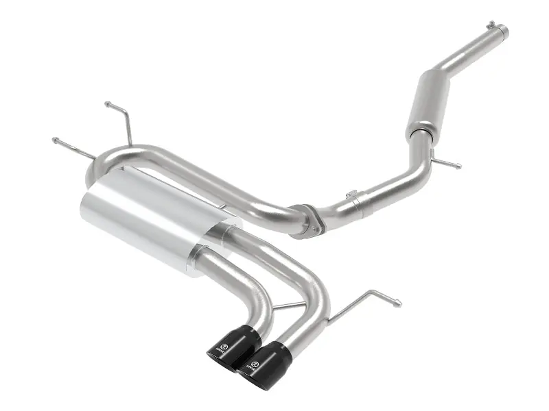 aFe Takeda 2-1/2in SS-304 Cat-Back Exhausts w/ Black Tip 16-19 Mazda MX-5 Miata ND 2.0T (AFE49-37005-B)