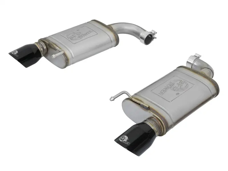 aFe MACHForce XP 2.5in 409 Stainless Axle Back Exhaust w/ Black Tips 15-17 Ford Mustang I4-2.3L (t) (AFE49-43085-B)