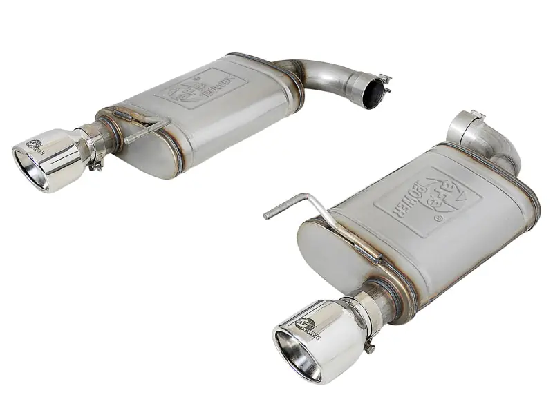 aFe MACH Force-Xp SS Axle Back Exhaust w/Polished Tips 15-17 Ford Mustang GT V8-5.0L (AFE49-43105-P)