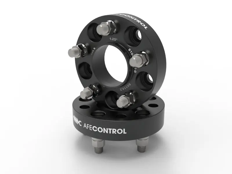 aFe CONTROL Billet Aluminum Wheel Spacers 5x114.3 CB70.5 1.25in - 15-24 Ford Mustang/20-23 Explorer (AFE610-304001-B)
