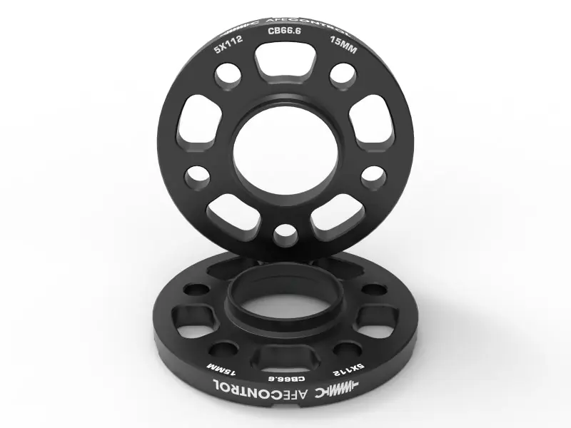 aFe CONTROL Billet Aluminum Wheel Spacers 5x112 CB66.6 15mm - Toyota GR Supra/BMW G-Series (AFE610-721002-B)