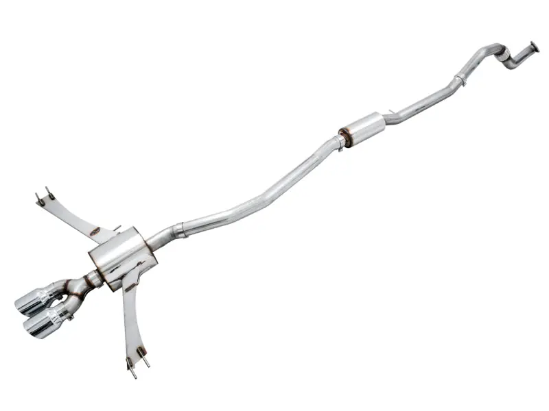 AWE Tuning 2016+ Honda Civic Si Touring Edition Exhaust w/Front Pipe & Dual Chrome Silver Tips (AWE3015-32108)