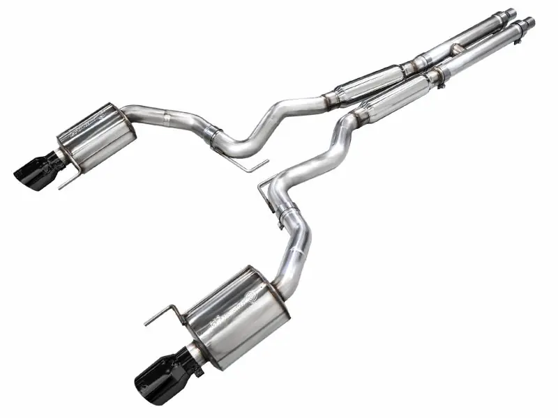 AWE 2024 Ford Mustang GT Fastback S650 RWD Touring Catback Exhaust w/ Dual Diamond Black Tips (AWE3015-33650)