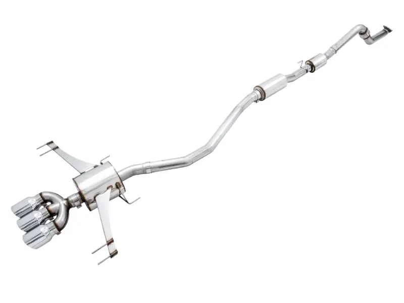 AWE Tuning 2017+ Honda Civic Type R Touring Edition Exhaust w/Front & Mid Pipes - Chrome Silver Tips (AWE3015-42666)