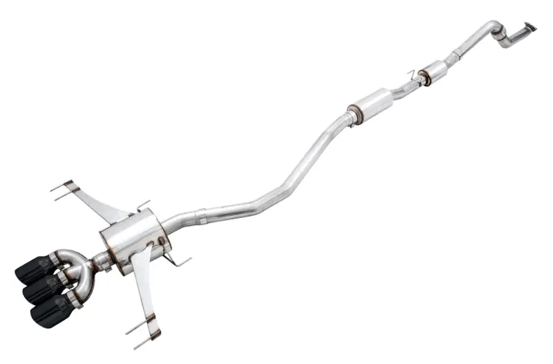AWE Tuning 2017+ Honda Civic Type R Touring Edition Exhaust w/Front & Mid Pipe - Diamond Blk Tips (AWE3015-43000)