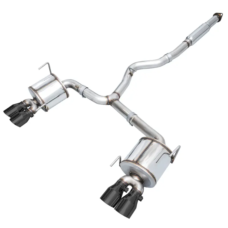 AWE Tuning Subaru STI VA / WRX GV / STI GV Sedan Touring Edition Exhaust - Diamond Black Tip (102mm) (AWE3015-43108)