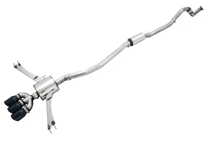 AWE Tuning 2016+ Honda Civic Si Touring Edition Exhaust w/Front Pipe & Triple Diamond Black Tips (AWE3015-53014)