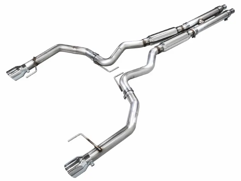 AWE 2024 Ford Mustang GT Fastback S650 RWD Track Edition Catback Exhaust w/ Dual Chrome Silver Tips (AWE3020-32650)