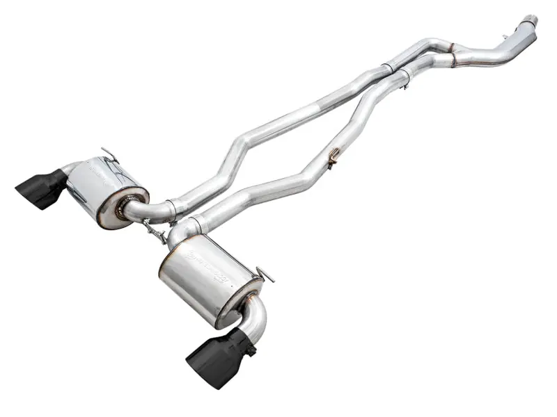 AWE 2020 Toyota Supra A90 Non-Resonated Touring Edition Exhaust - 5in Diamond Black Tips (AWE3020-33072)