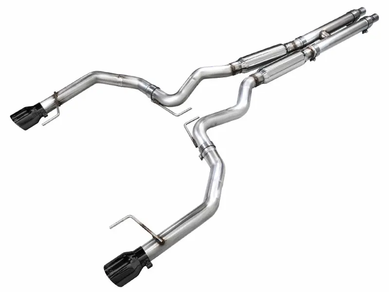 AWE 2024 Ford Mustang GT Fastback S650 RWD Track Edition Catback Exhaust w/ Dual Diamond Black Tips (AWE3020-33650)