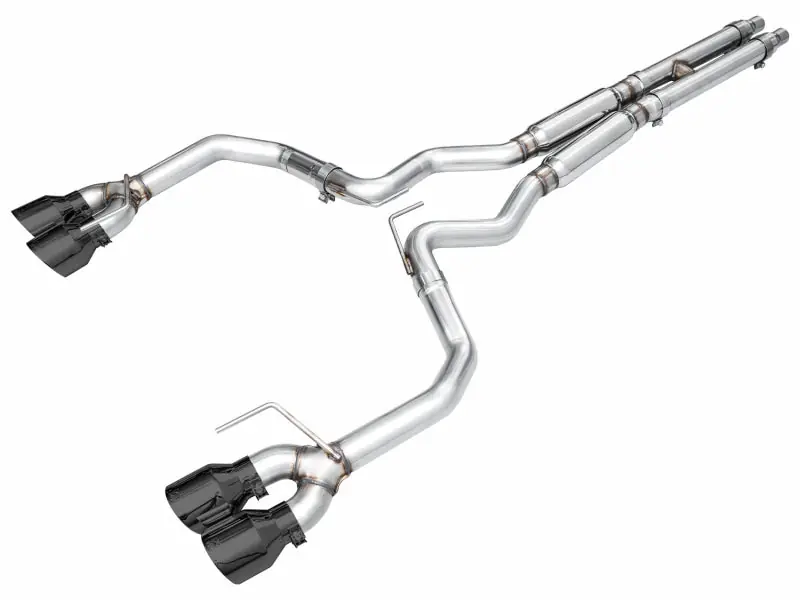 AWE 2024 Ford Mustang Dark Horse S650 RWD Track Edition Catback Exhaust w/ Quad Diamond Black Tips (AWE3020-43375)