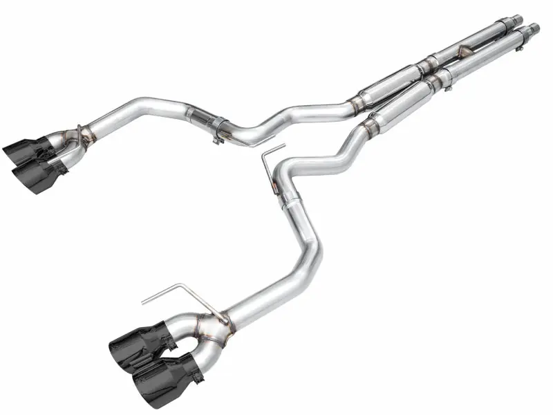 AWE 2024 Ford Mustang GT Fastback S650 RWD Track Edition Catback Exhaust w/ Quad Diamond Black Tips (AWE3020-43650)