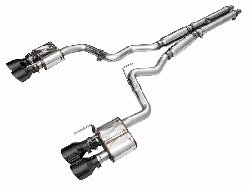 AWE 2024 Ford Mustang Dark Horse S650 RWD SwitchPath Catback Exhaust w/ Quad Diamond Black Tips (AWE3025-43375)