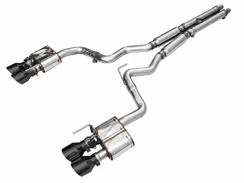 AWE 2024 Ford Mustang GT Fastback S650 RWD SwitchPath Catback Exhaust w/ Quad Diamond Black Tips (AWE3025-43650)