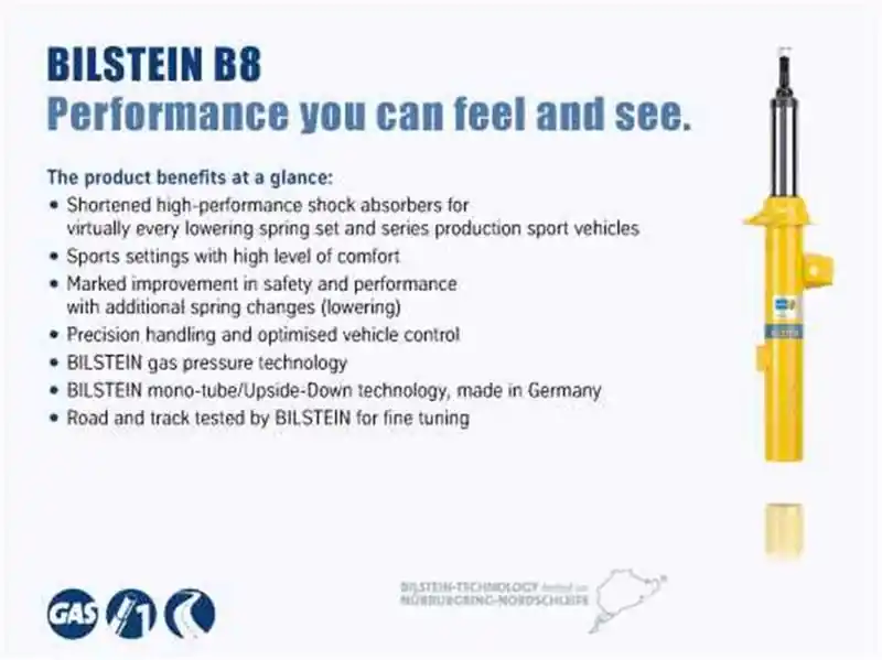 Bilstein B8 2015-2017 Subaru WRX - STI Rear Monotube Shock Absorber (BIL24-249508)