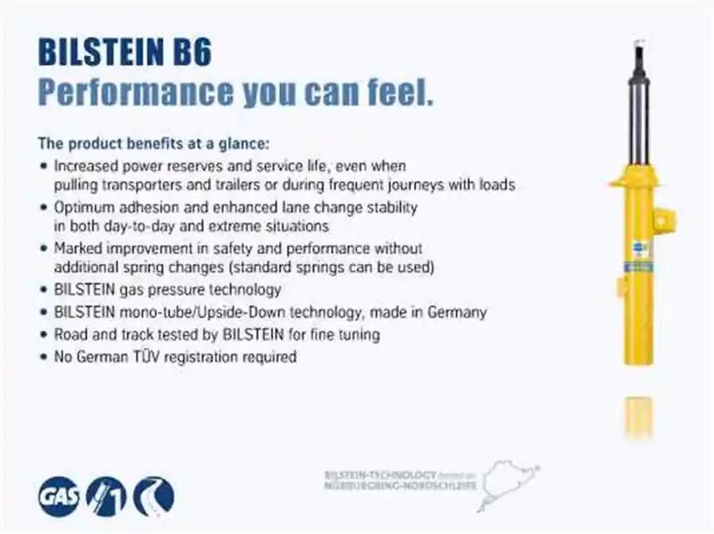 Bilstein B6 2015-2017 Subaru WRX - STI Front Right Monotube Strut Assembly (BIL35-249474)
