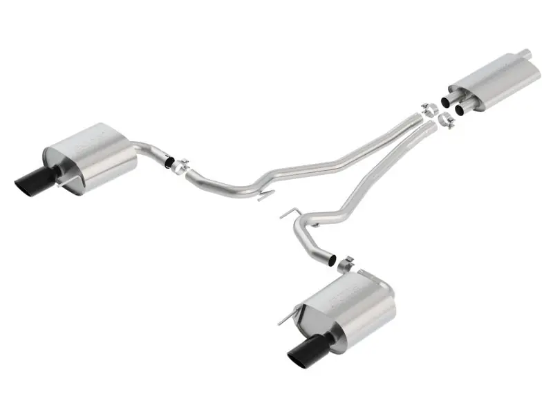 Borla 15-17 Ford Mustang EcoBoost 2.3L EC-Type Cat Back Single Round 4.0in OD 9.5in L Tips Exhaust (BOR1014039BC)