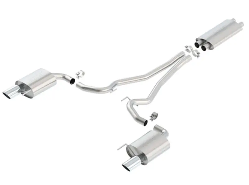 Borla 15-16 Ford Mustang GT / Convertible 5.0L AT/MT EC-Type CB SS Single Round Rolled Tips Exhaus (BOR1014040)