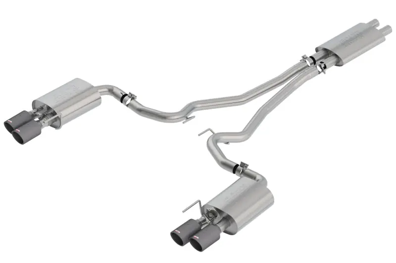 Borla 2018-2022 Ford Mustang GT Cat-Back Exhaust System Touring- Carbon Fiber Tips (BOR1014045CF)