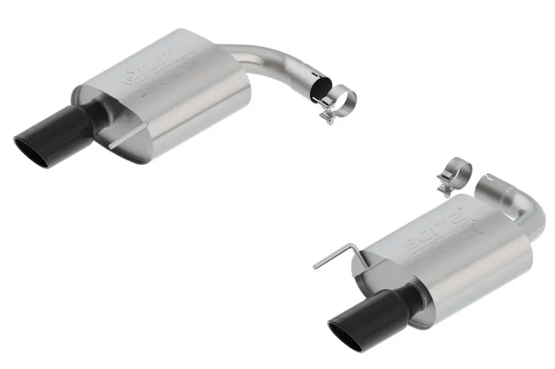 Borla Atak S Rear Section 15-17 Ford Mustang GT 5.0L V8 MT/AT 2.5in pipe 4in tip (Black Chrome) (BOR11895BC)